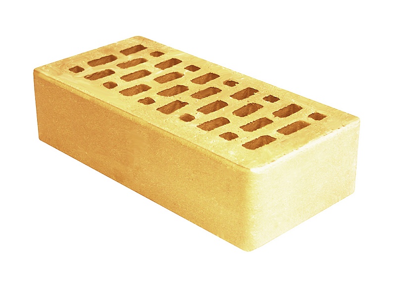 Облицовочный пустотелый, М-150,120x250x65, желтый, Терекс кирпич
